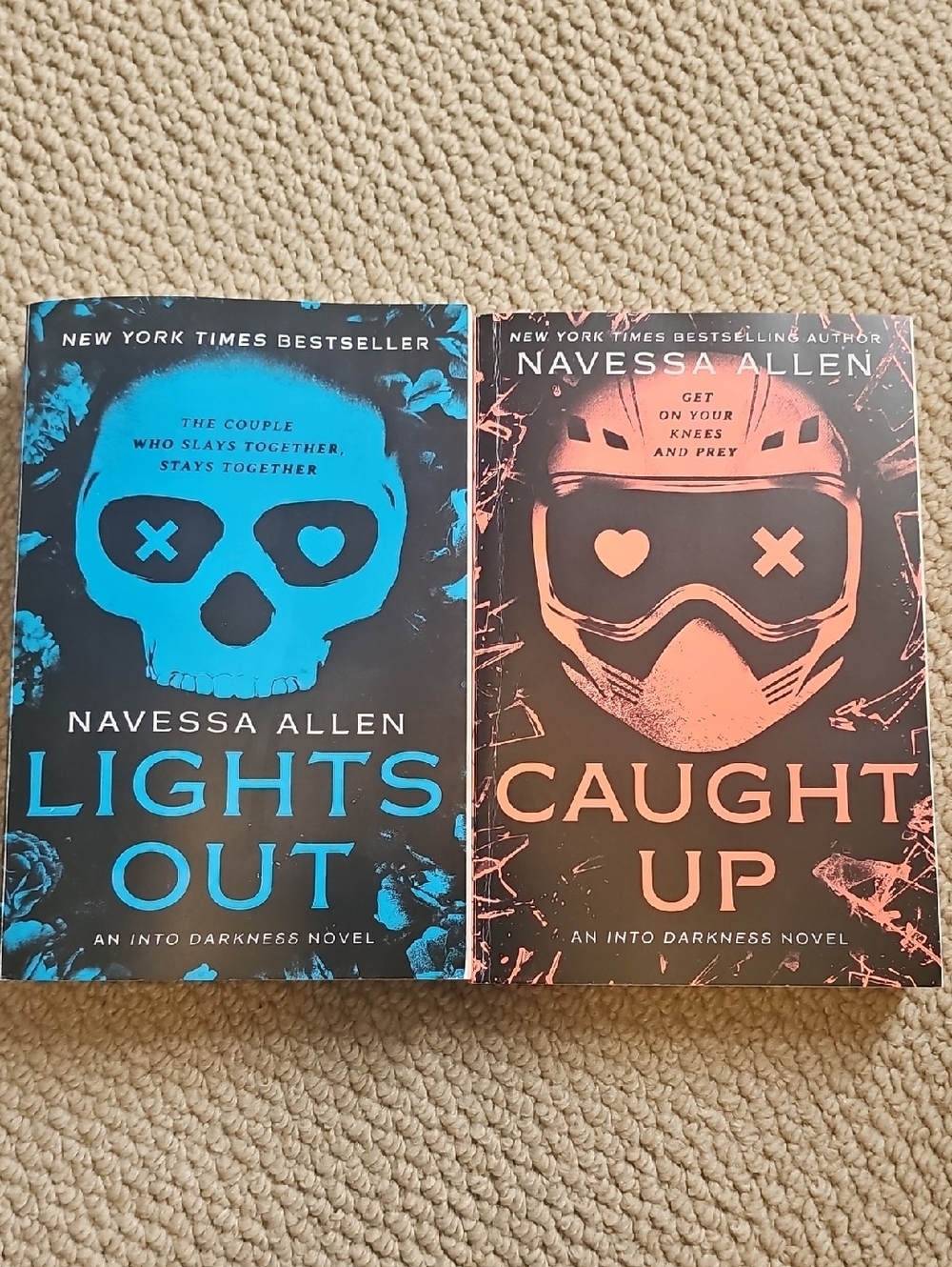 Navessa Allen Lights Out & Caught Up - Dark Romance Paperback Set